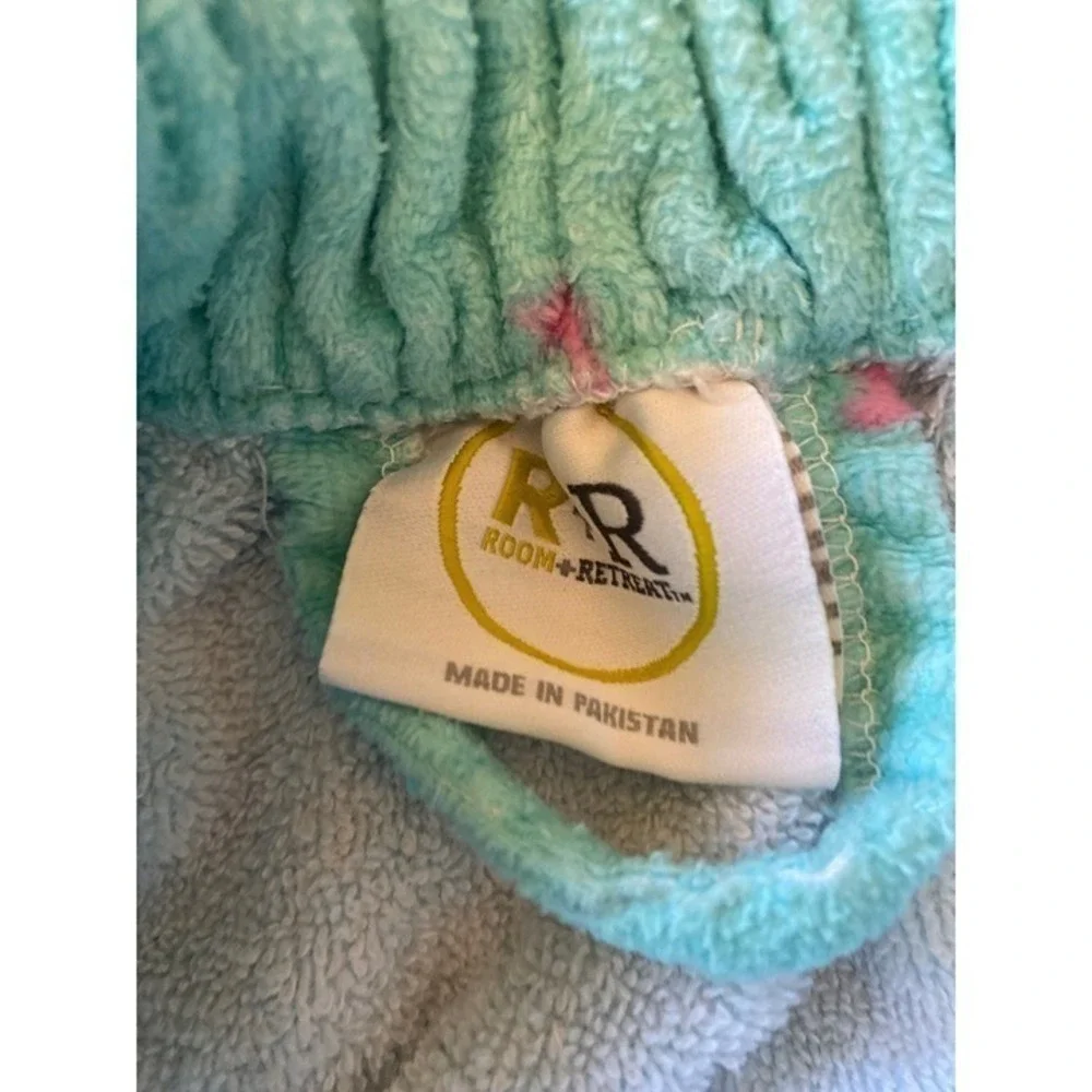 Blue Waist Wrap Towel Elastic Waist‎ Flamingo Palm Tree One Size